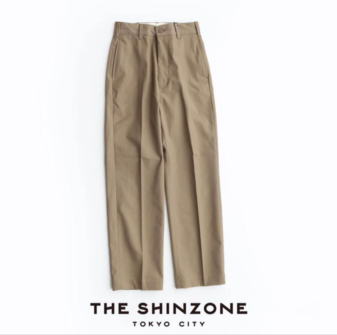 THE SHINZONE ベージュ ハイウエストチノパンツ