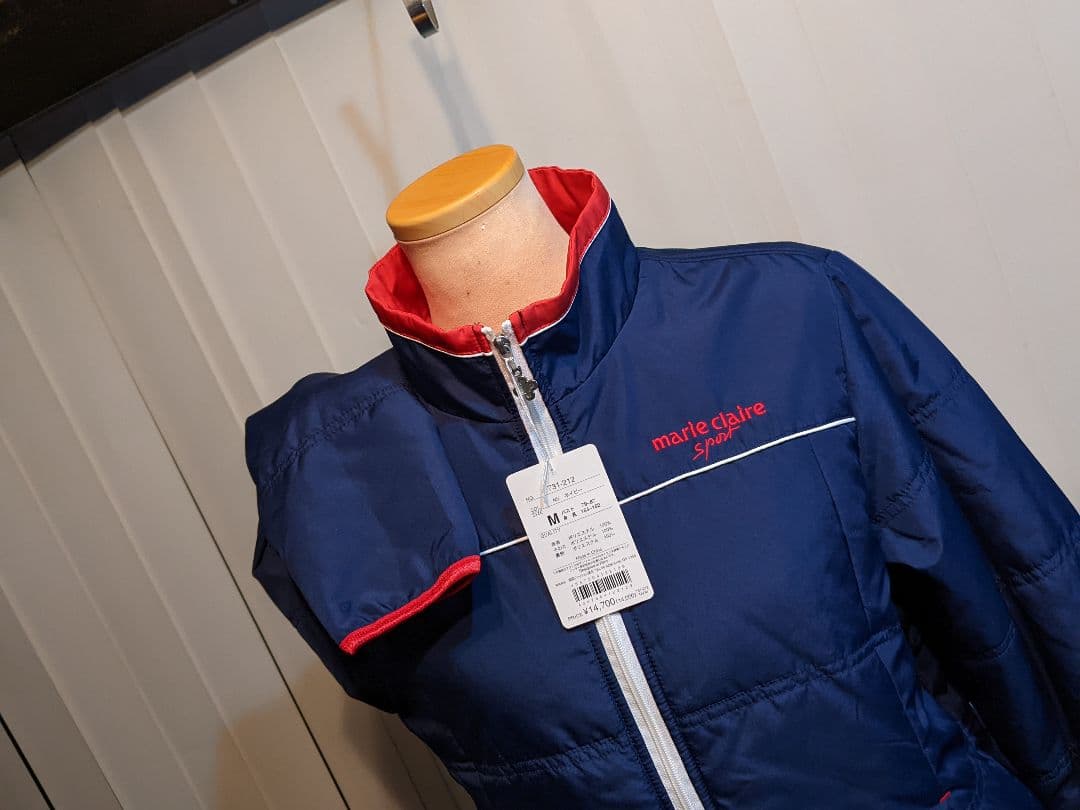 新品　マリクレール　スポーツ　ナイロン　中綿　ジップ　ジャケット　ゴルフ　ウェア