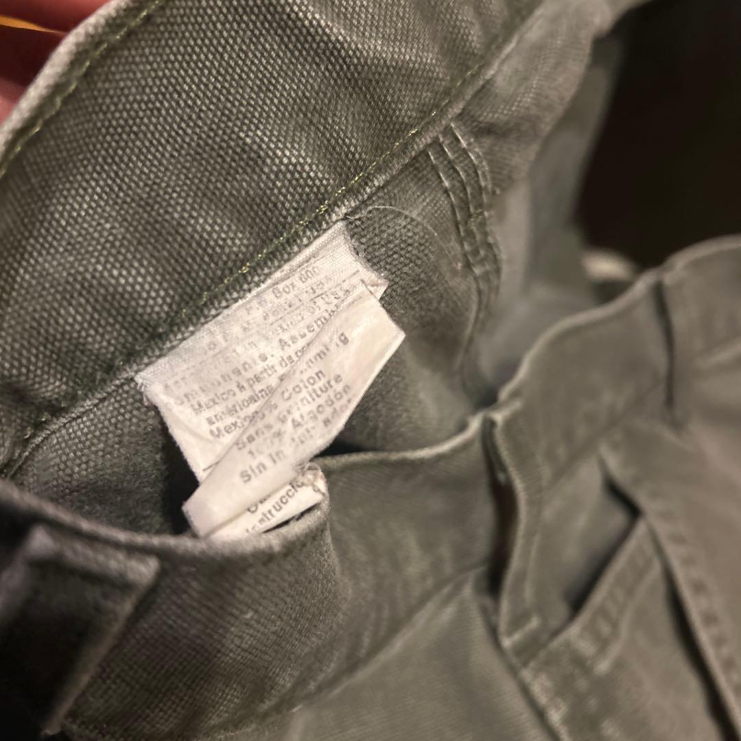 グレー カーゴスタイル ワークパンツ