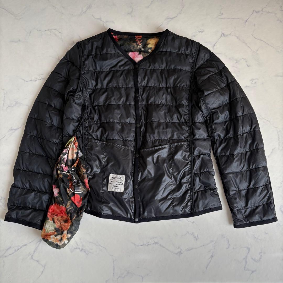 極美品 シップス×Nowartt 中綿ナイロンジャケット L 花柄 インナー