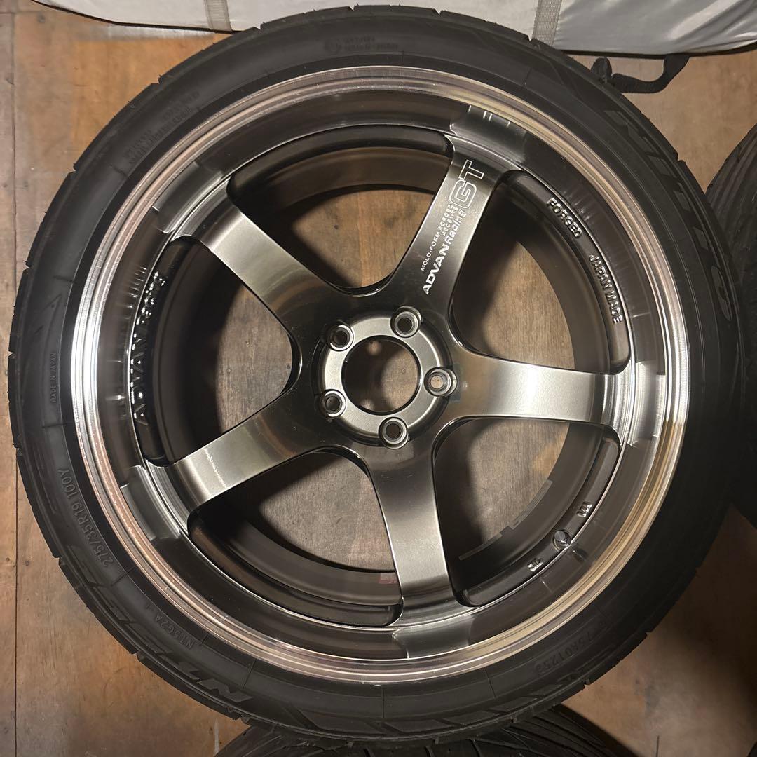 美品 ADVAN RACING GT 19×10.5j +15 深リム バリ溝