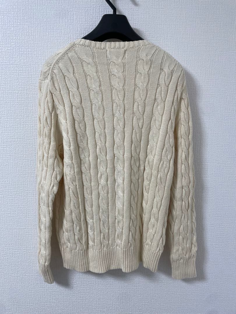 川　Polo Ralph Lauren ケーブルニットセーター アイボリー