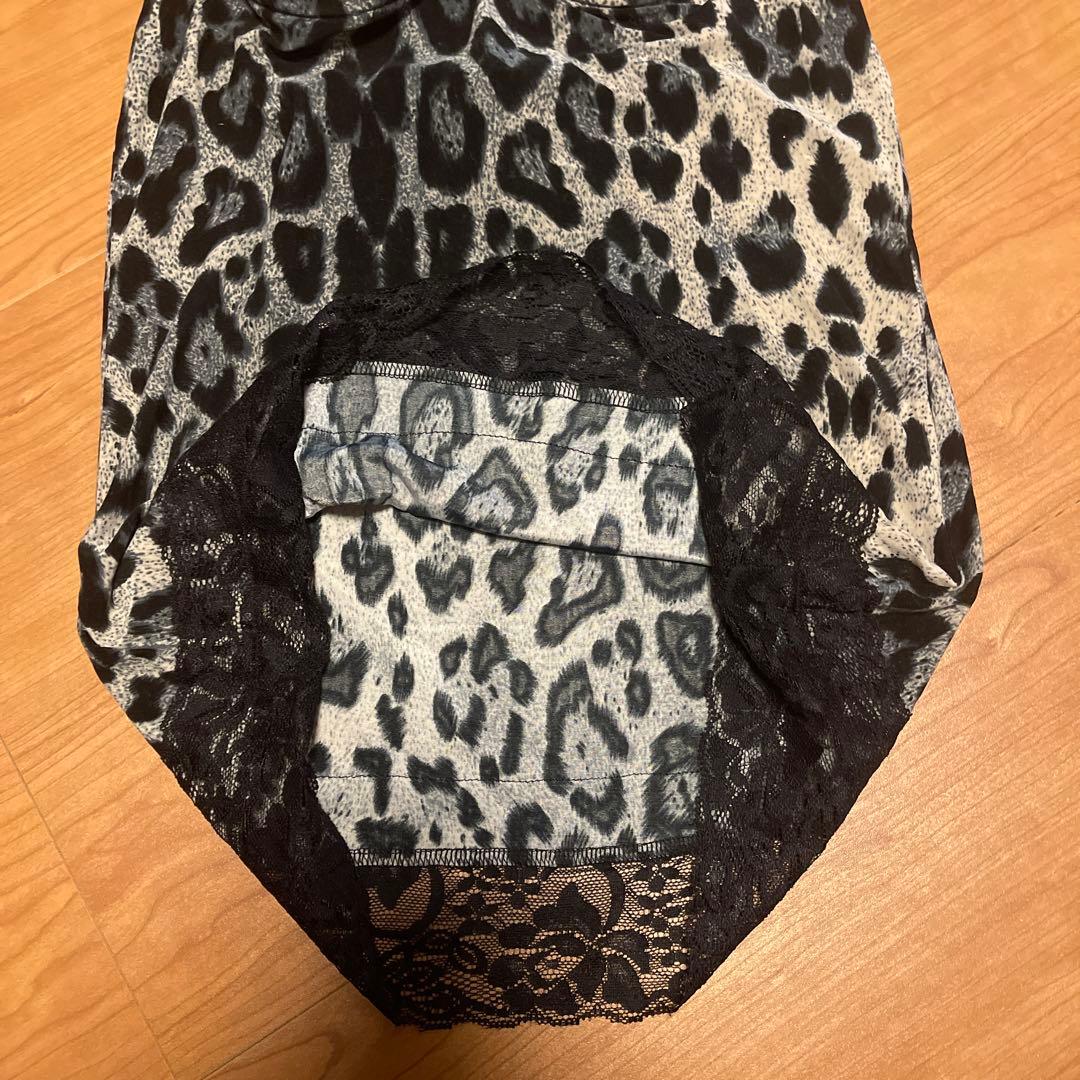 GLAVIL キャミソール　ビッグジッパー　ヒョウ柄