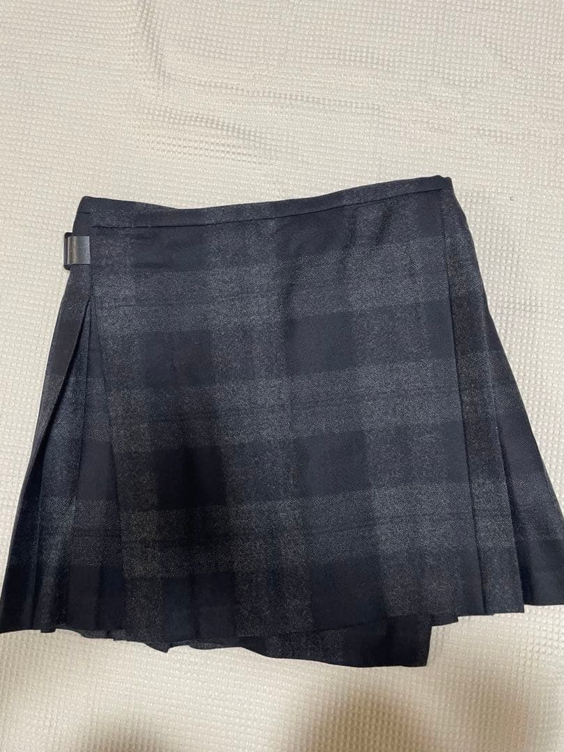 新品タグ付アレキサンダーマックイーンチェックメンズ巻きスカート46イタリア製