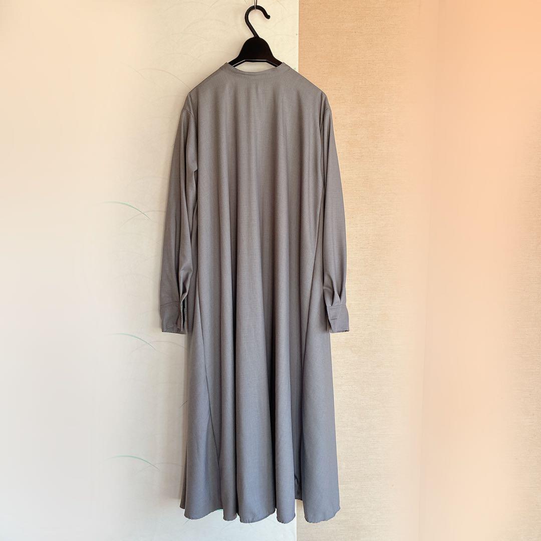 2025FW mizuiroind T/Rスタンドカラーフレアワンピース