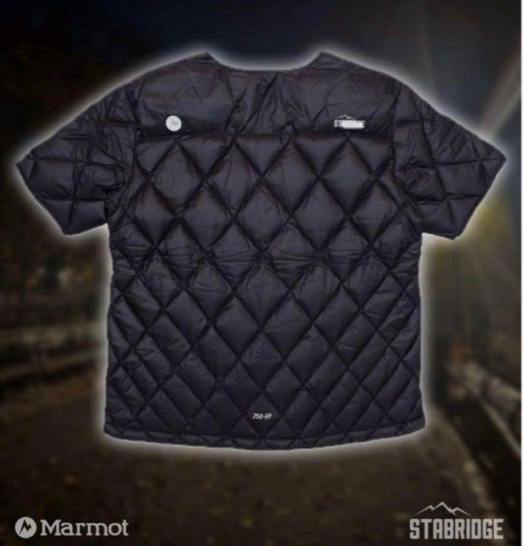 鶏*様 STABRIDGE MARMOT DOWN T-SHIRT Black