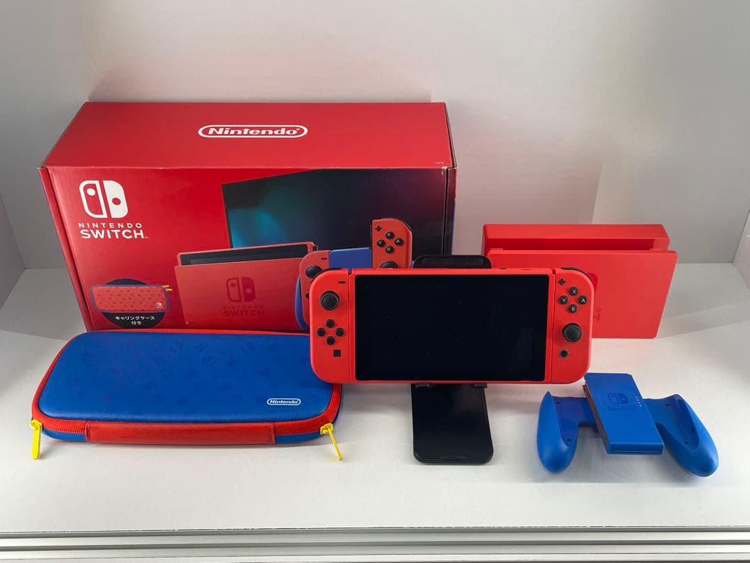 【美品】Nintendo Switch マリオレッド×ブルー（おまけ）