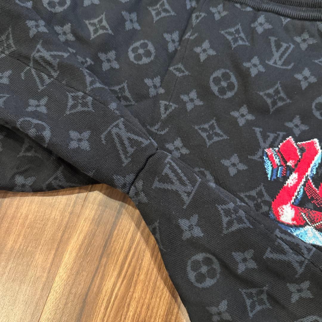 LOUIS VUITTON ロゴコットンニットハーフパンツ　Sサイズ