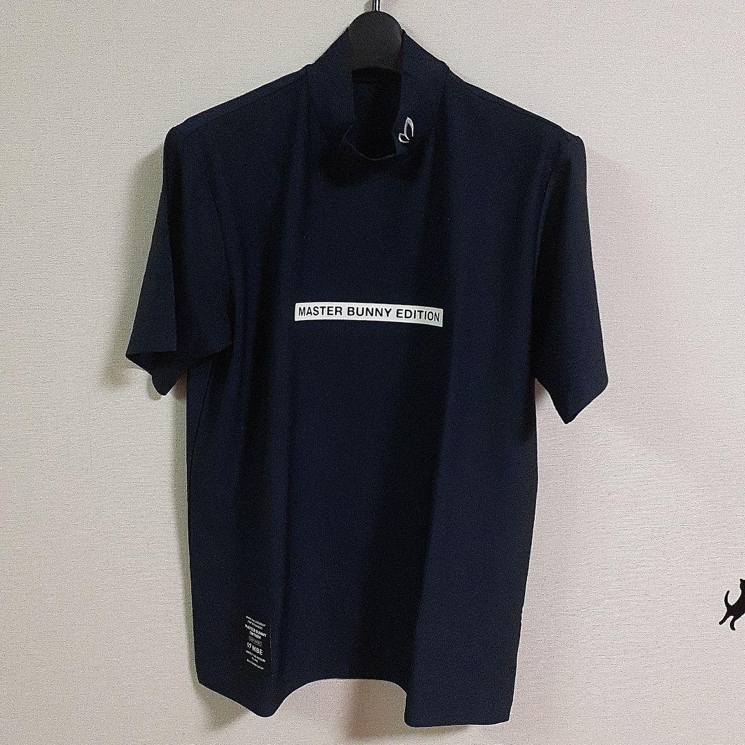 マスターバニーエディション メンズ　モックネックシャツ Mサイズ　ネイビー 美品