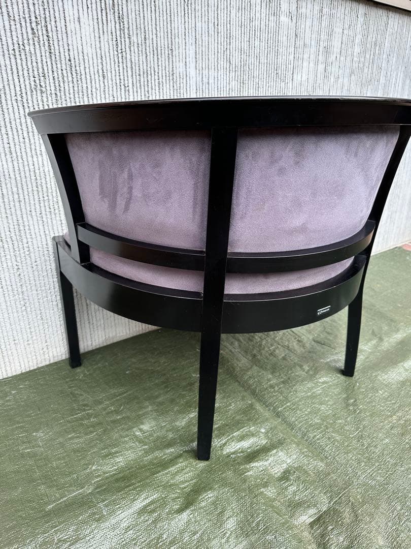 【アームチェア】MARUNI　木製　シングルソファ　ベロア生地　インテリア◎