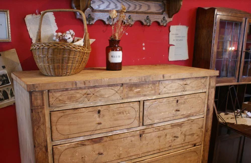 アンティークウッドチェスト