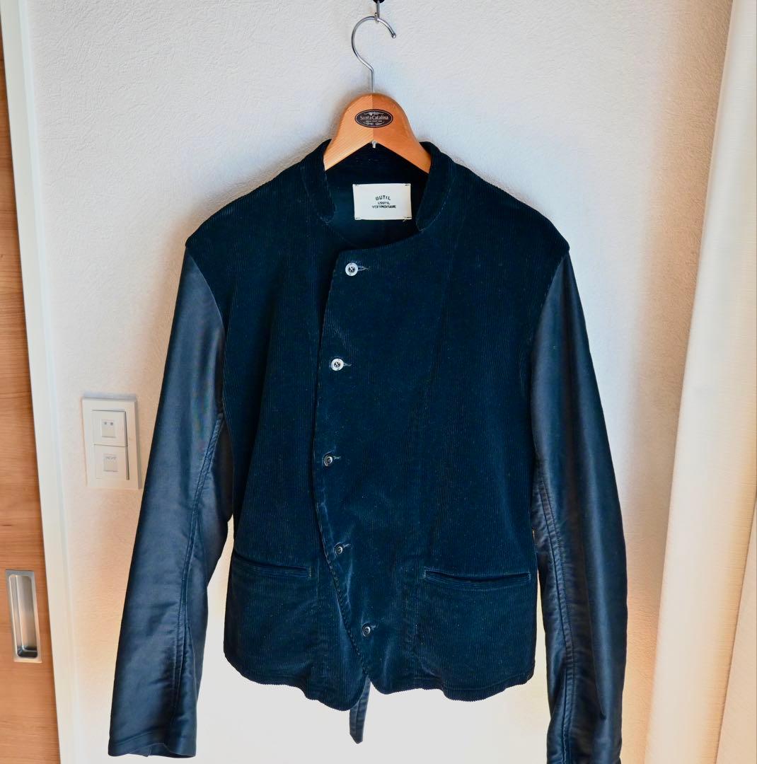 outil ブラックモールスキンジャケット