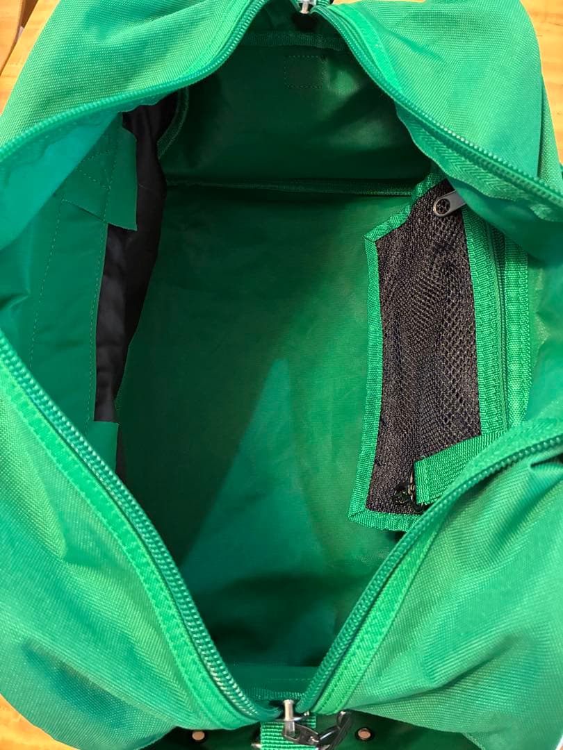 90s adidas ボストンバッグ 緑 ショルダー付き トレフォイル 2way