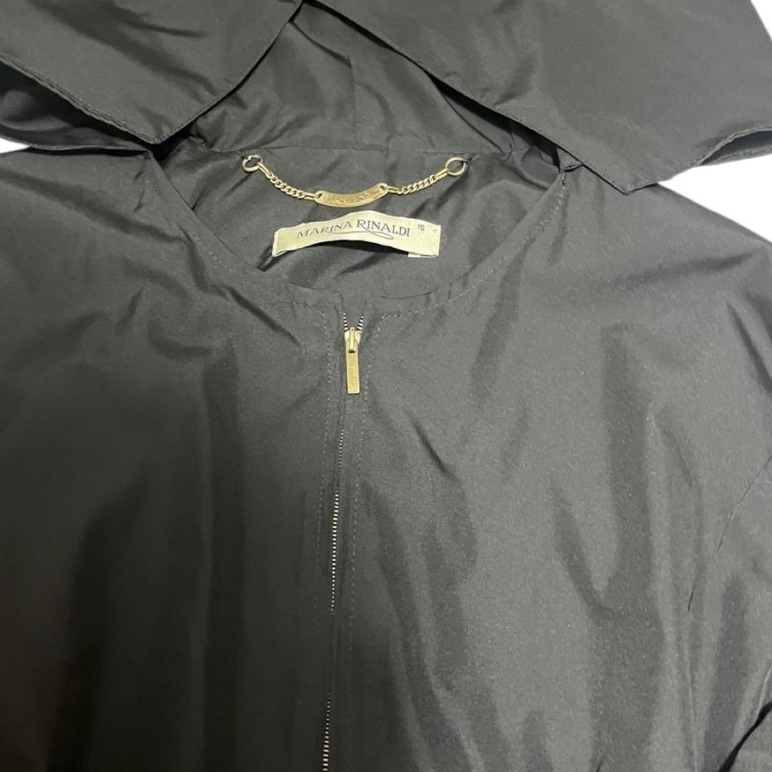 大きいサイズ　15号　マリナリナルディ　2XL 3L ロングコート　黒　美品