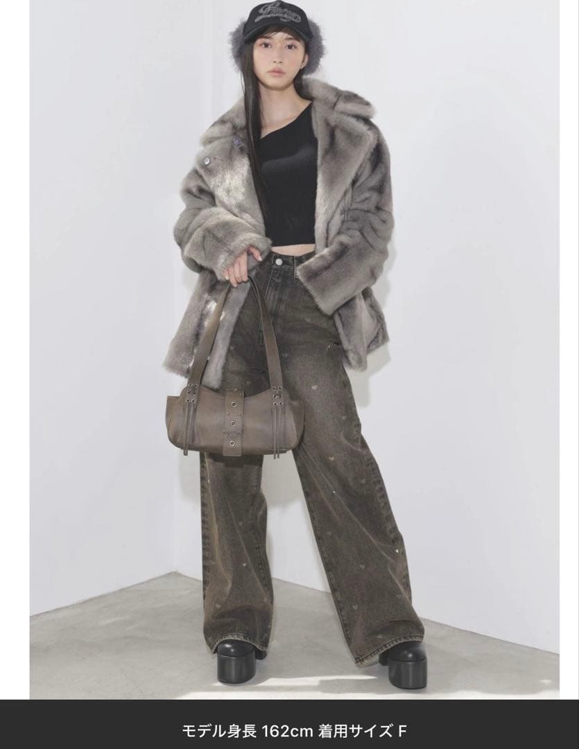 【美品】ミディフェイクファーコート2025AW