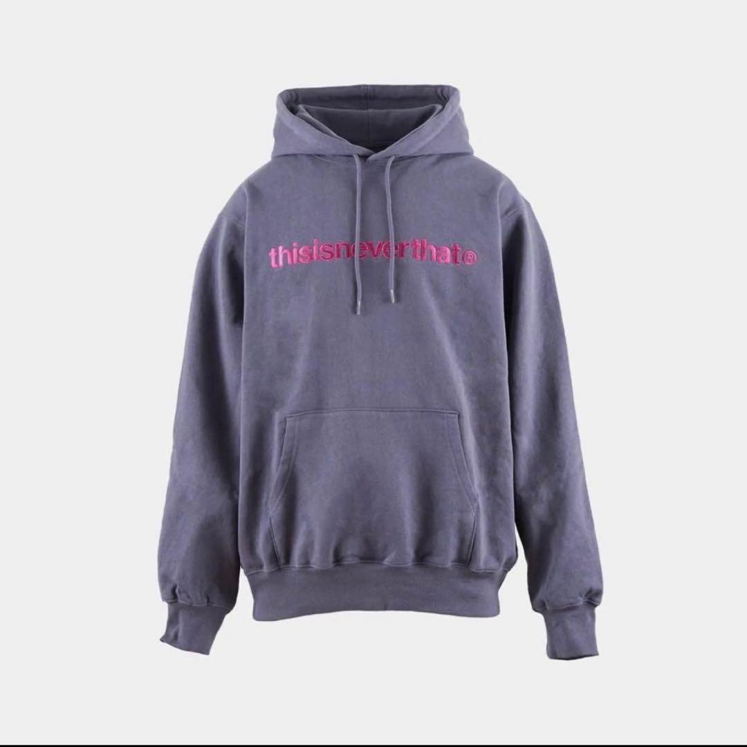 thisisneverthat darkgrayフード付きパーカー