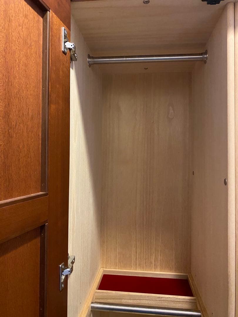 府中婚礼家具　洋服ダンス　クローゼット　桐製両開き　桐製家具　タンス　ブラウン