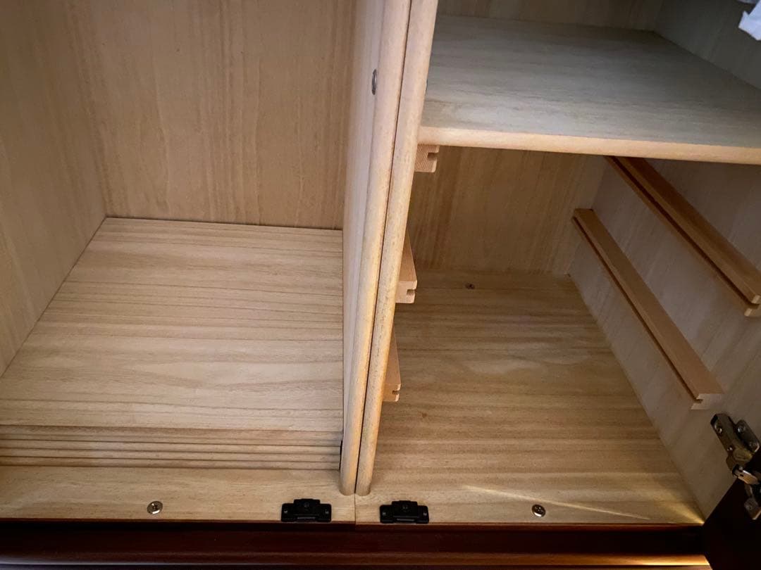 府中婚礼家具　洋服ダンス　クローゼット　桐製両開き　桐製家具　タンス　ブラウン