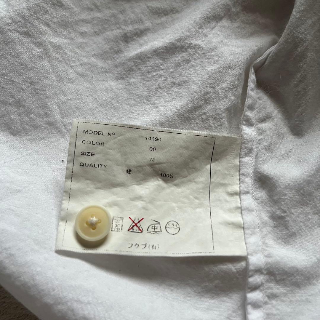 ヤエカ yaeca ギャザー プルオーバー シャツ ブラウス 白 ゆったり