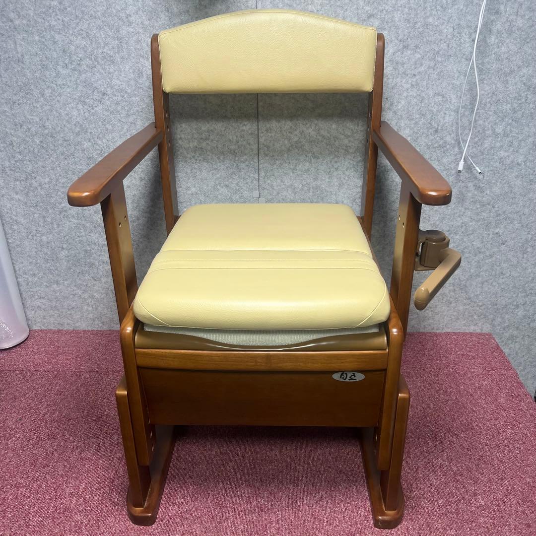 ［3356］アロン化成　安寿　家具調トイレ　自力6型N　ポータブルトイレ