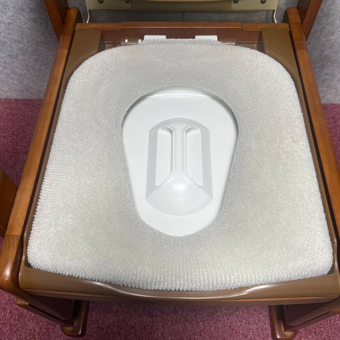 ［3356］アロン化成　安寿　家具調トイレ　自力6型N　ポータブルトイレ