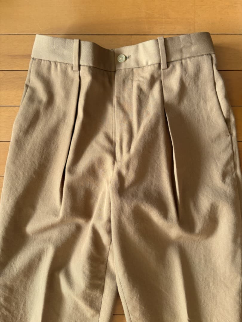 MARKAWARE FRONT PLEATED PEGTOP サイズ２ コヨーテ