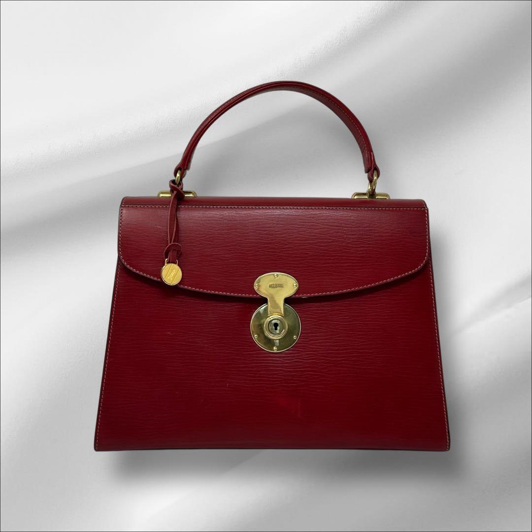 【美品】 ゴールドファイル ハンドバッグ レザー 2way