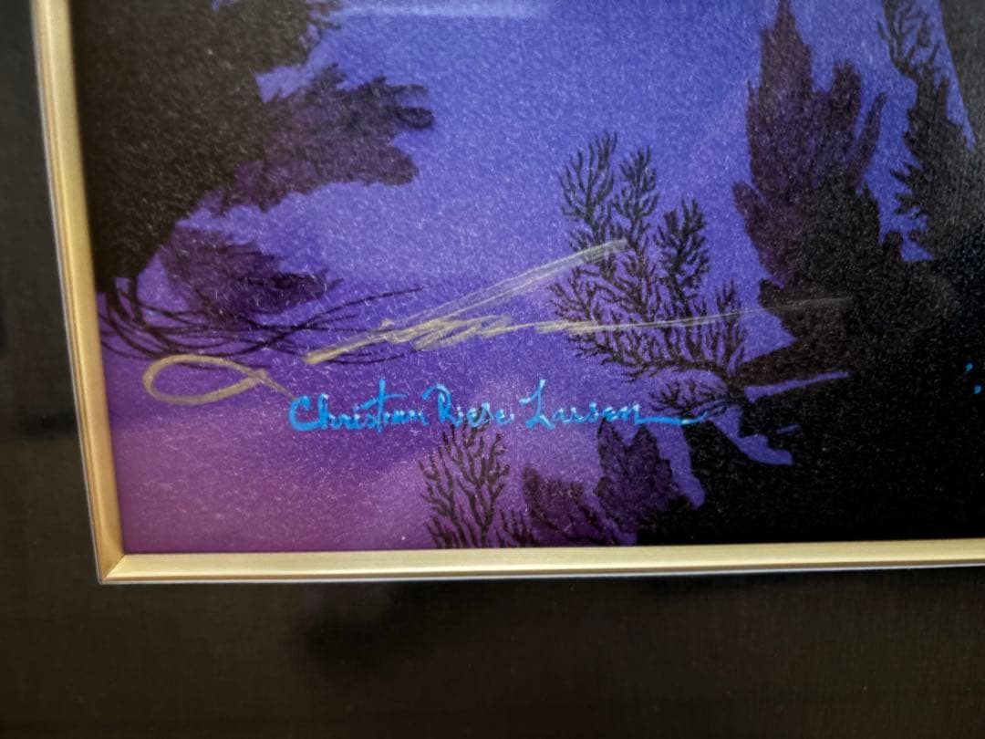 ラッセン版画エンブレイシング・ザ・ライト　ミクストメディア　手色彩　サイン　大型