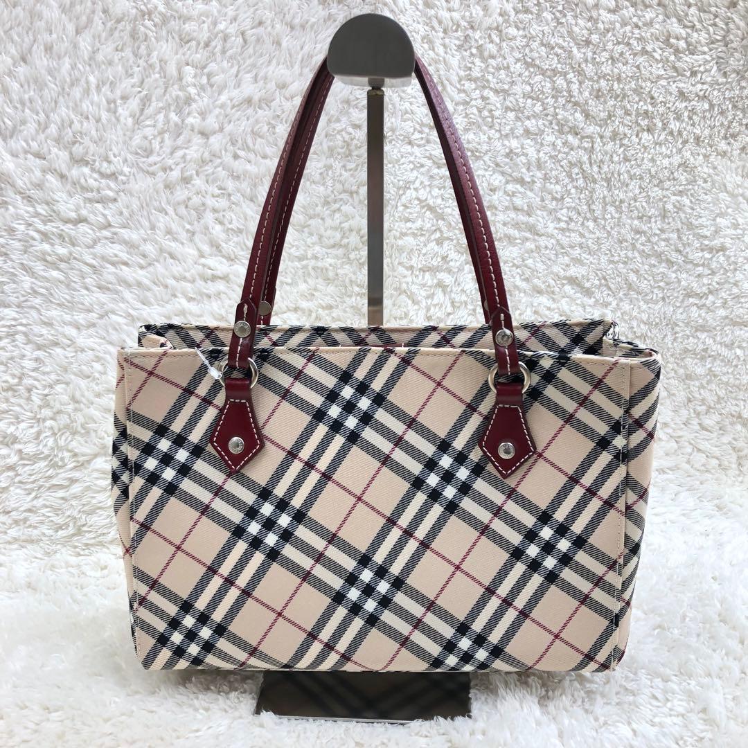 BURBERRY BLUE LABEL ノバチェック ハンドバッグ ベージュ
