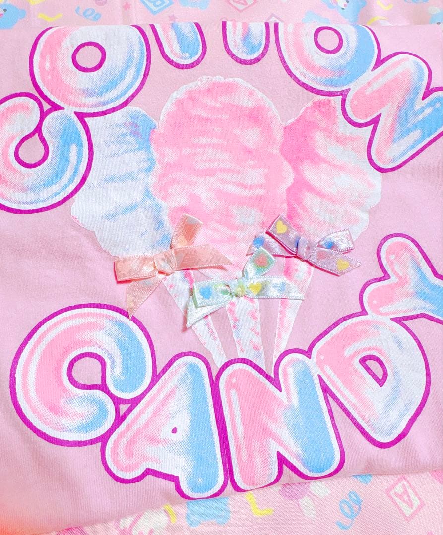 milklim コットンキャンディ Tシャツ ゆめかわ パステル 古着