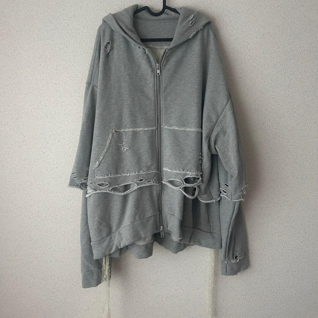 トップス neith. Layered Crush Hoodie(Gray) yukari
