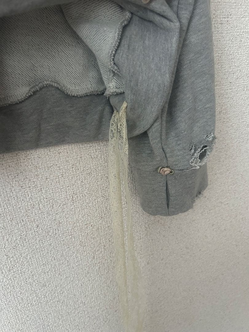 トップス neith. Layered Crush Hoodie(Gray) yukari