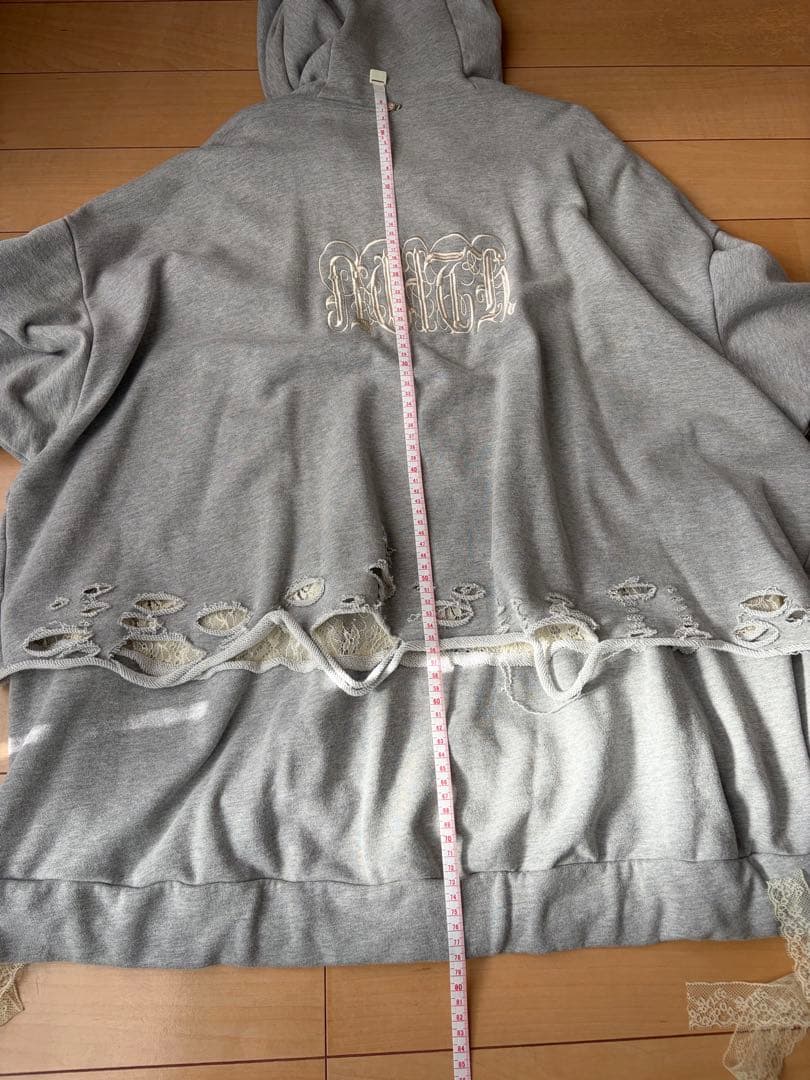 トップス neith. Layered Crush Hoodie(Gray) yukari