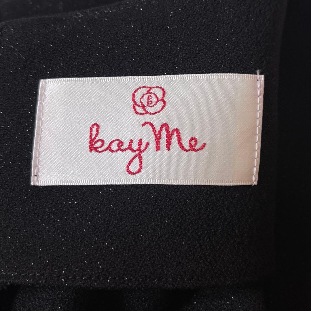 ケイミー ダブルジャージーVネック デイリーワンピース ブラック ベルト 近年物