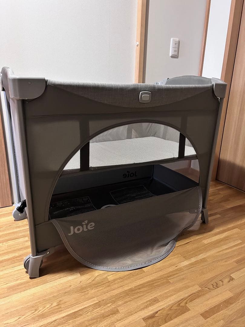Joie ベビーベッド グレー 折りたたみ式