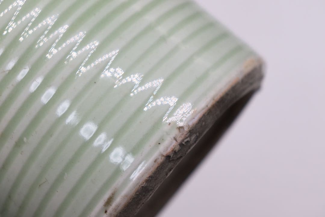 青磁　筆筒　送料込み0119