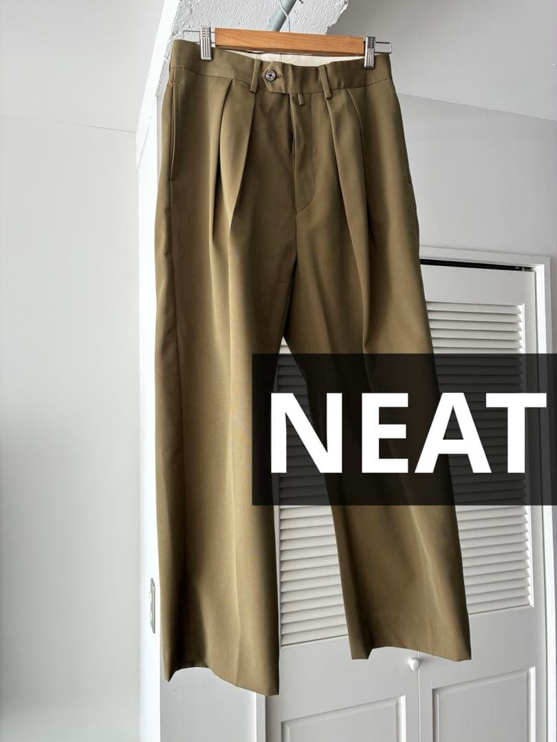 【NEAT】　ウールスラックス マスタード　44