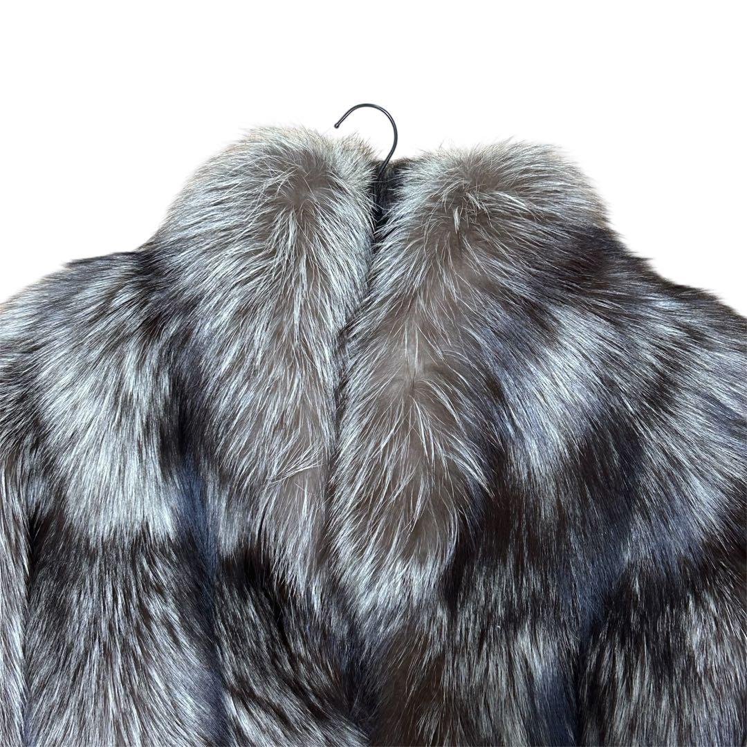 肉厚 SAGA FOX 銀サガ 銀タグ フォックスコート 毛皮 ボリュームネック
