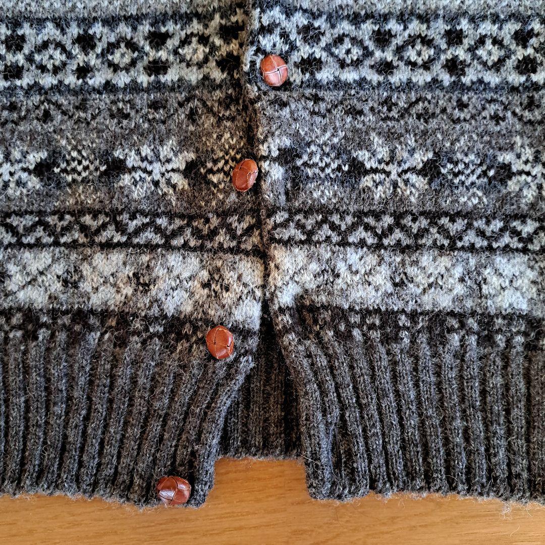 Jamieson's フェアアイル柄 ウールベスト グレー系