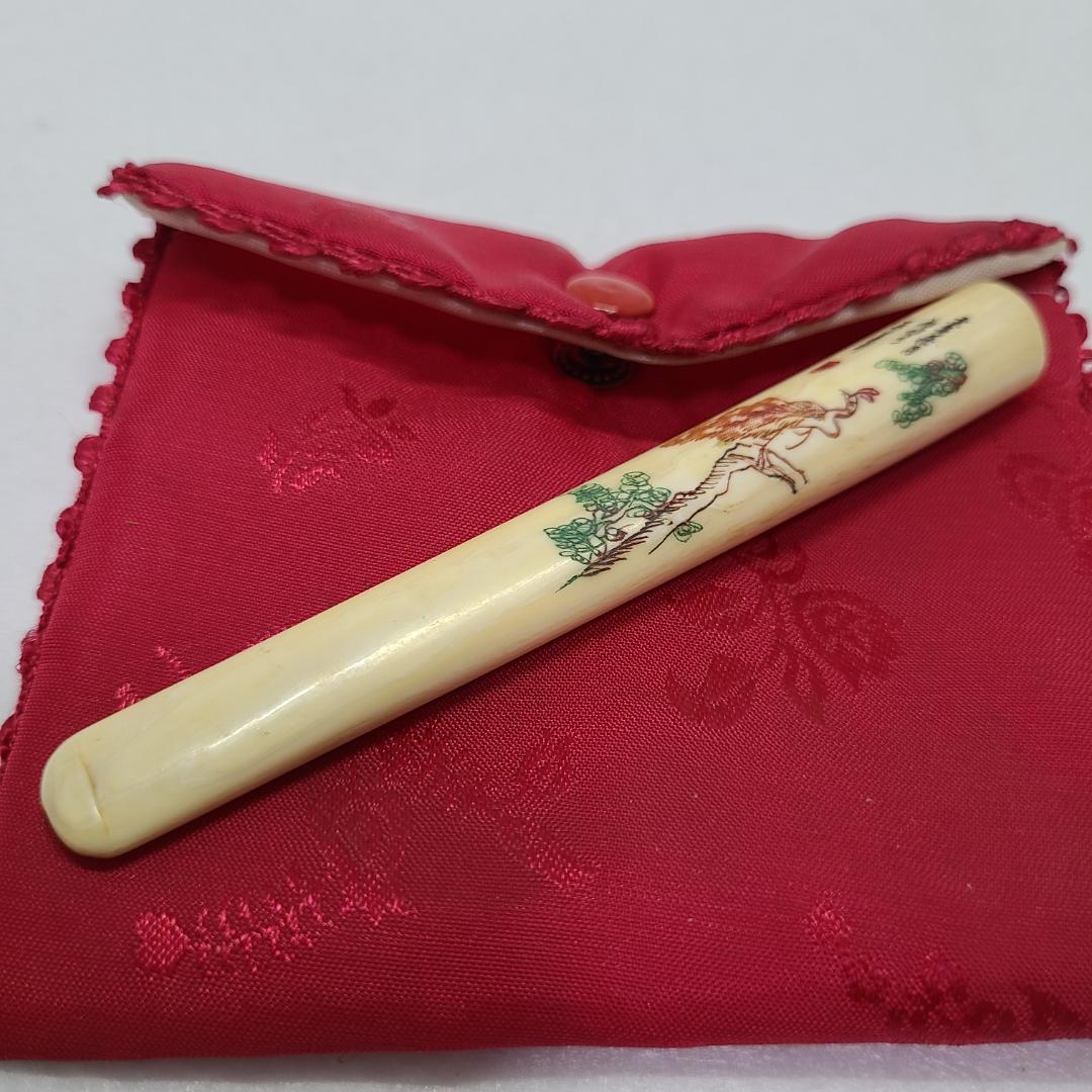 最終値下げ　喫煙具 パイプ レトロ　煙草パイプ　孔雀柄　象牙風 コレクション