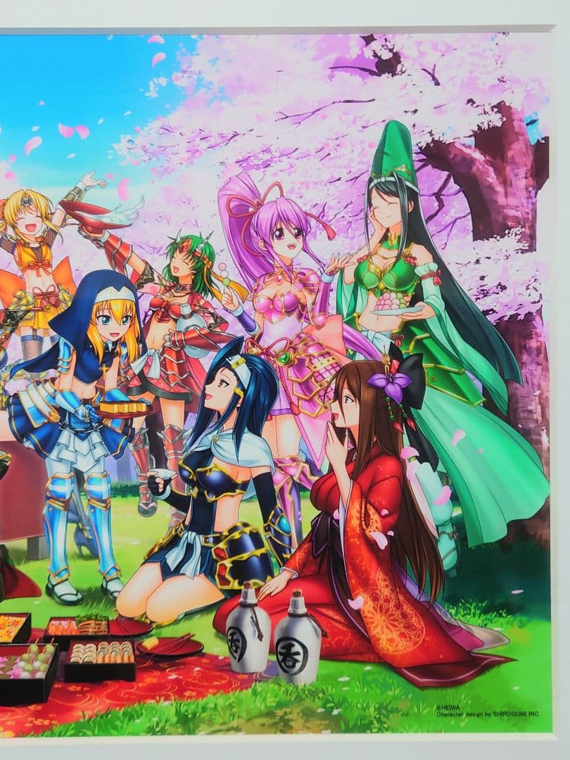 戦国乙女 複製原画/イラストボード/アートフレーム【花見】