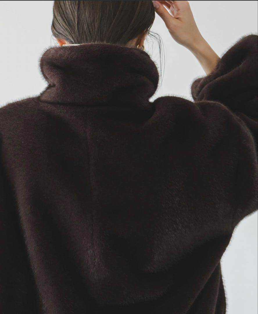 ❤︎最終値下げ❤︎NOBLE❤︎エコファースタンドカラーミドルブルゾン❤︎新品タグ付❤︎