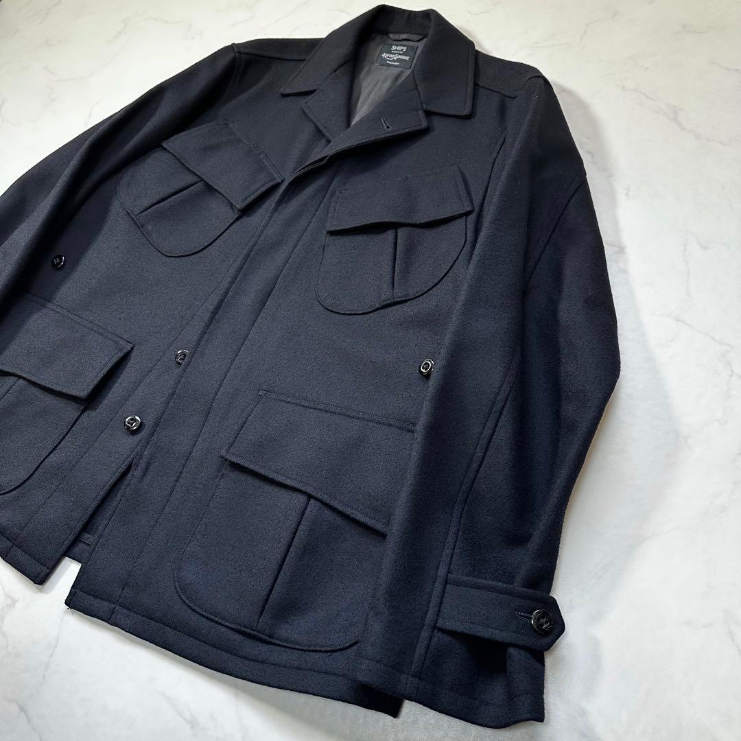 未使用級◎SHIPS キャプテンサンシャイン ファティーグジャケット 濃紺 40