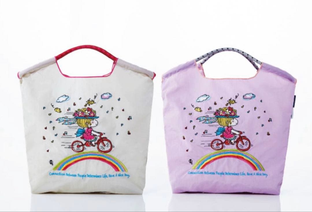 ボールアンドチェーン　水森亜土　エコバッグ　トートバッグ　Ｍサイズ　２個セット