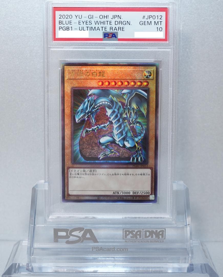 遊戯王 PSA10 完美品 レリーフ 青眼の白龍 鑑定品 石版 PGB1