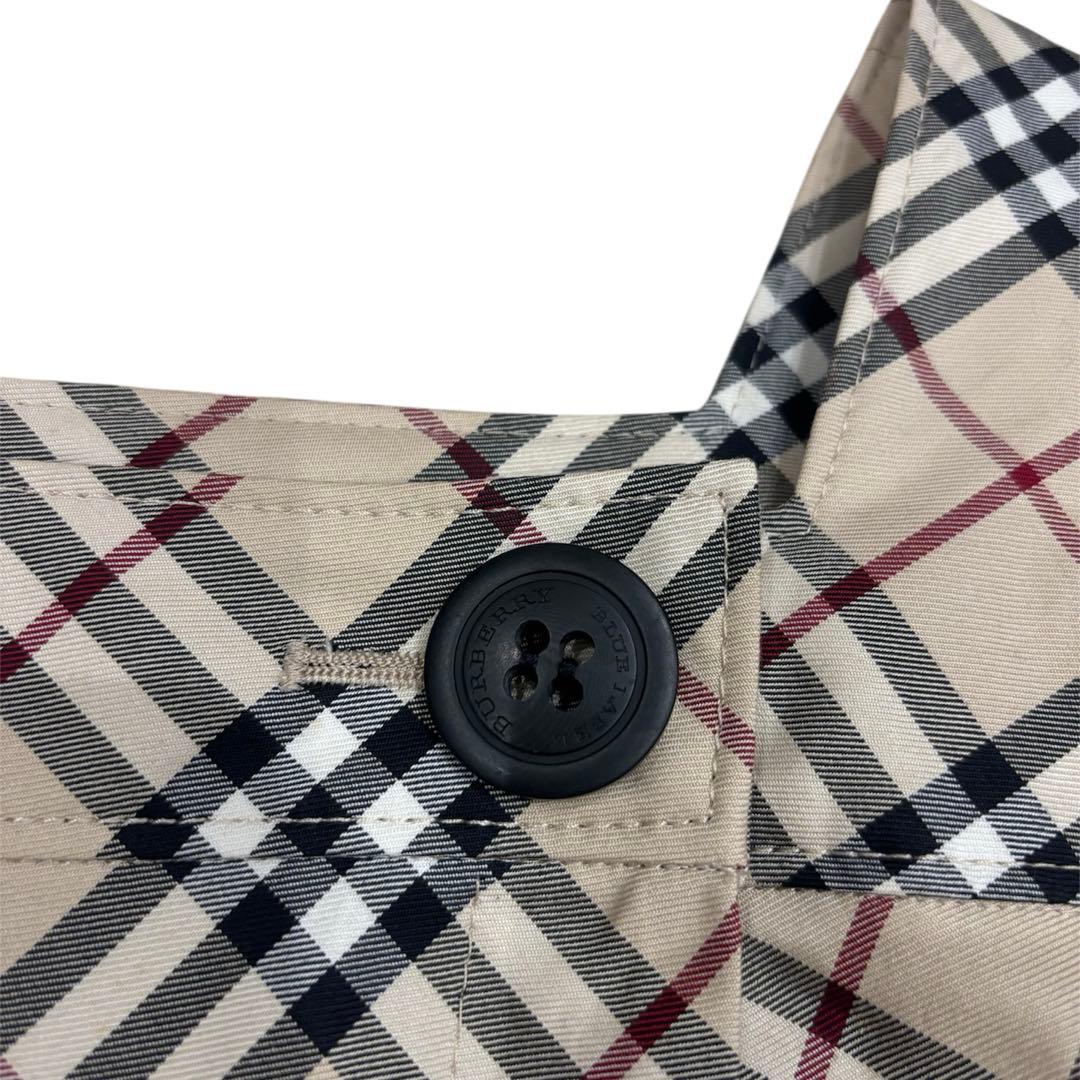 バーバリーブルーレーベル ノバチェック プリーツ ジャンパースカート 38