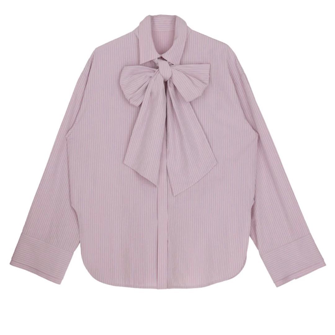 トップス Ameri UND UNEVENNESS TIE BLOUSE