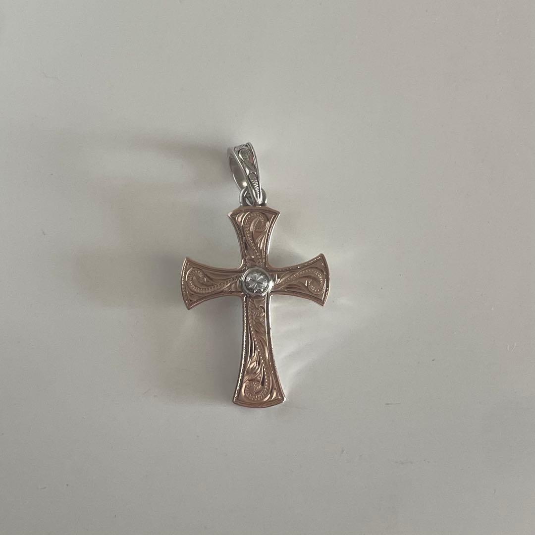 ハワイアンジュエリー Lono シルバー×ピンクゴールドネックレスチャーム