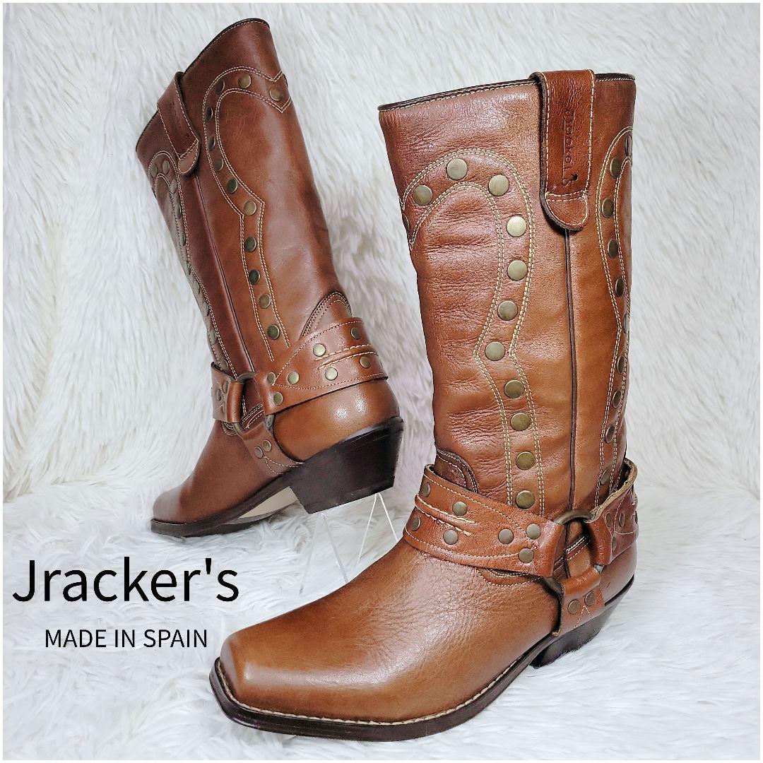 極美品✨Jracker's カウボーイ ウエスタンブーツ リング スタッズ