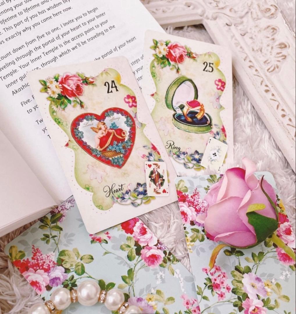 ✨薔薇柄✨乙女♥️で可憐な ルノルマンカード ⚜️ꕤフラワールノルマンꕤ 大人気